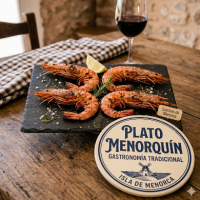Gamba fresca De Menorca a la plancha . Recogida diariamente 4 unidades talla G
 - GAMBAS DE MENORCA A LA PLANCHA