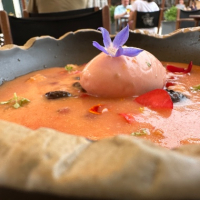 Gazpacho casero con sorbete de gazpacho - SALMOREJO A NUESTRO ESTILO